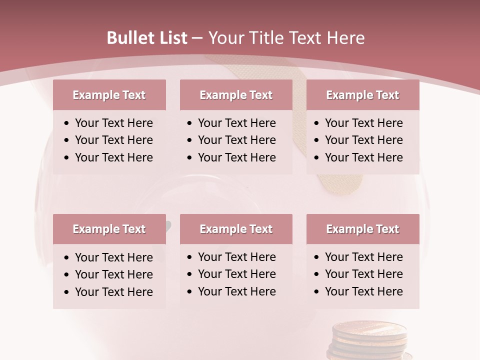 Piggy Bank With Band-Aid. Symbolizes Health-Care Costs PowerPoint Template