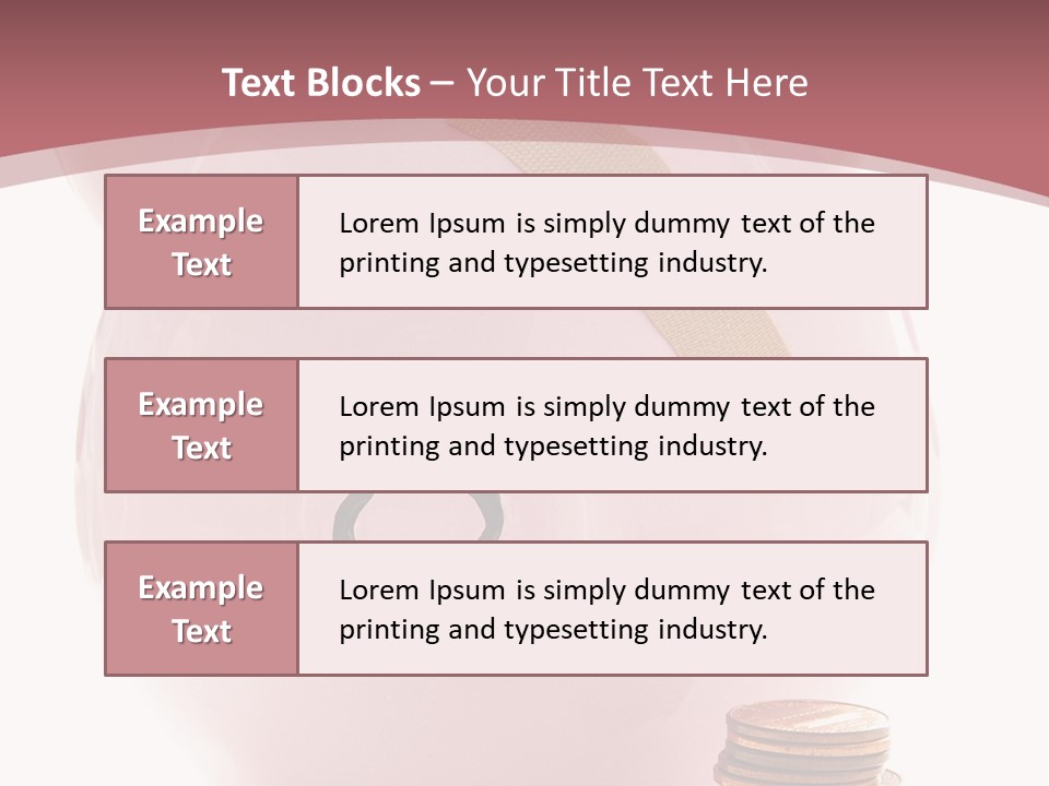 Piggy Bank With Band-Aid. Symbolizes Health-Care Costs PowerPoint Template