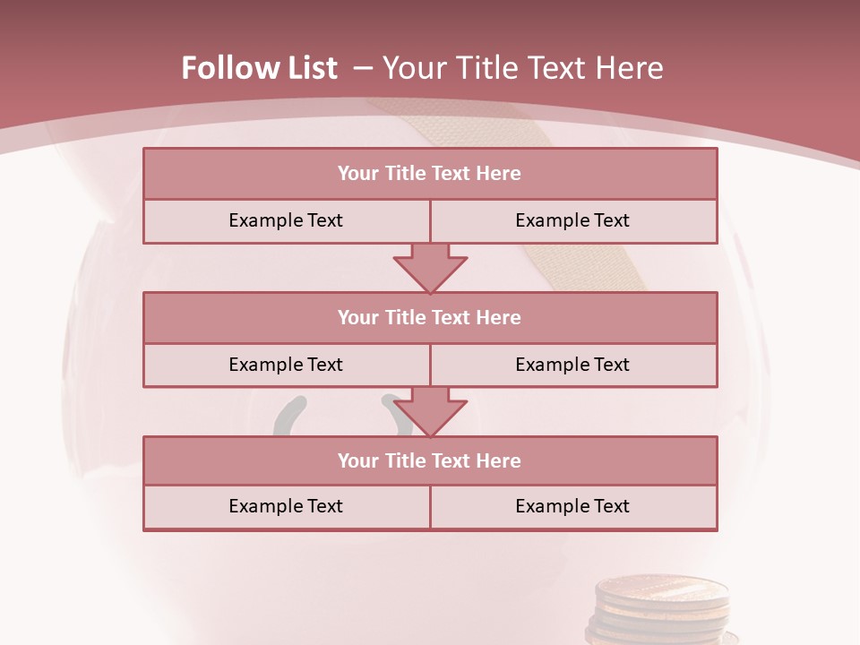 Piggy Bank With Band-Aid. Symbolizes Health-Care Costs PowerPoint Template