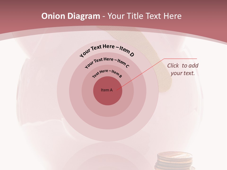 Piggy Bank With Band-Aid. Symbolizes Health-Care Costs PowerPoint Template