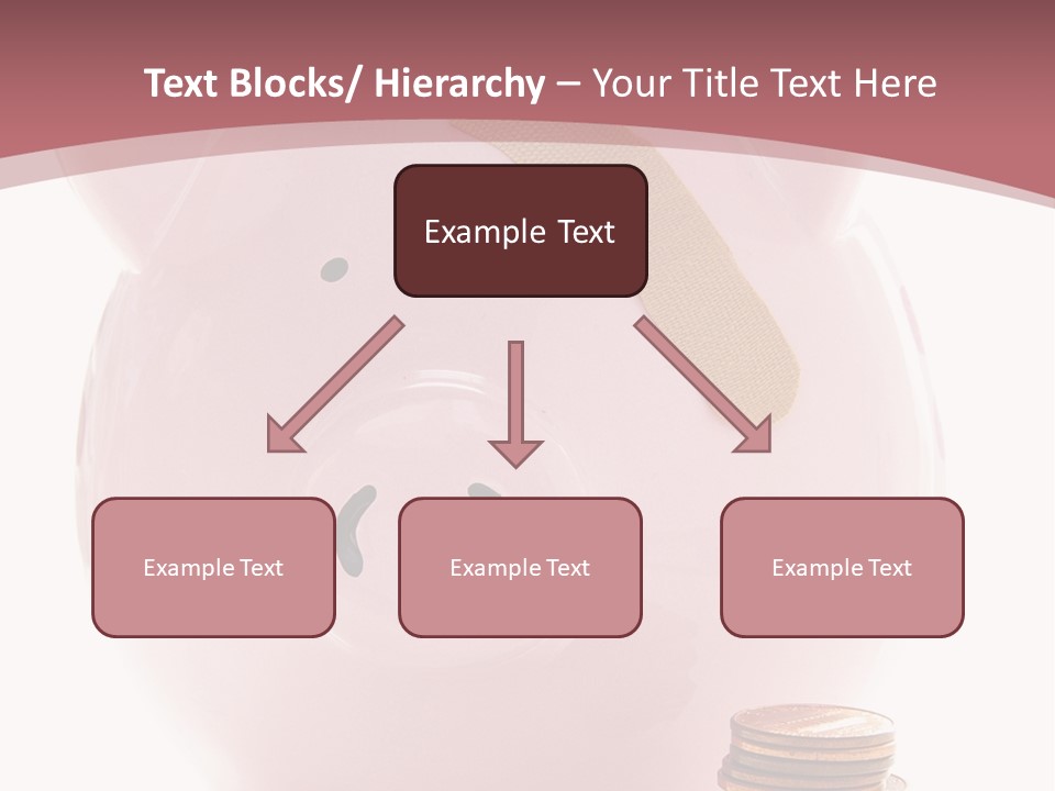 Piggy Bank With Band-Aid. Symbolizes Health-Care Costs PowerPoint Template