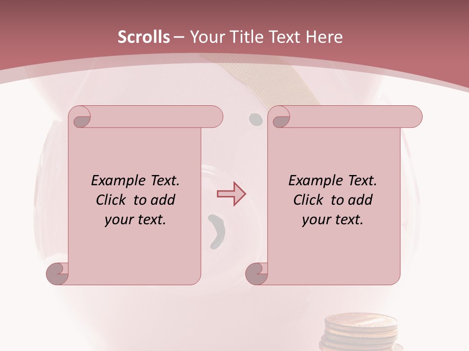 Piggy Bank With Band-Aid. Symbolizes Health-Care Costs PowerPoint Template