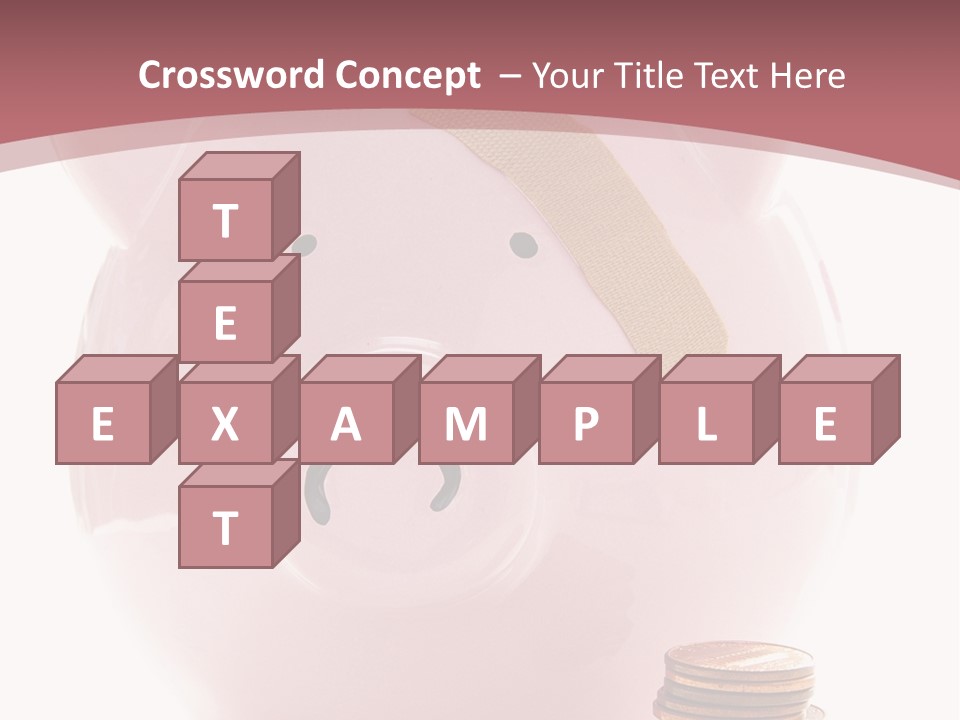 Piggy Bank With Band-Aid. Symbolizes Health-Care Costs PowerPoint Template