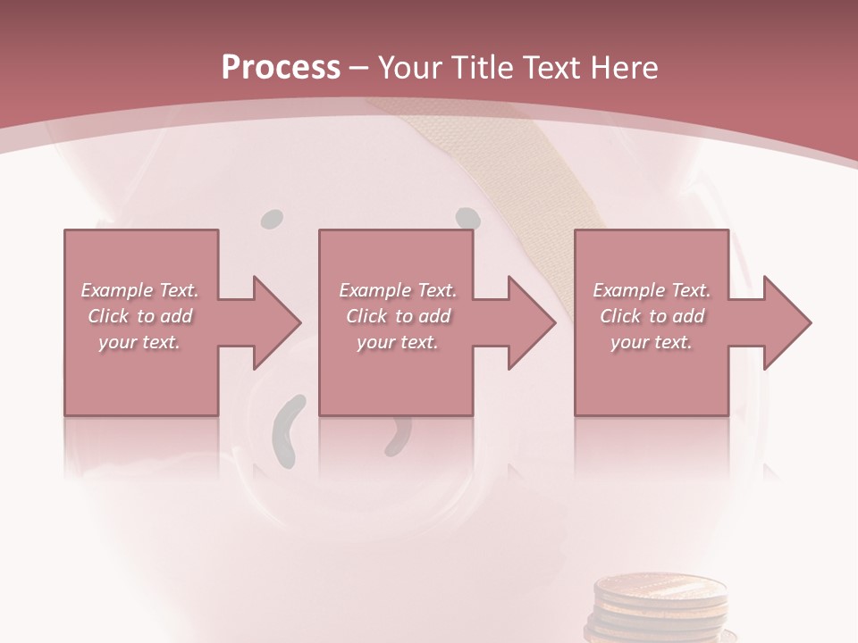 Piggy Bank With Band-Aid. Symbolizes Health-Care Costs PowerPoint Template