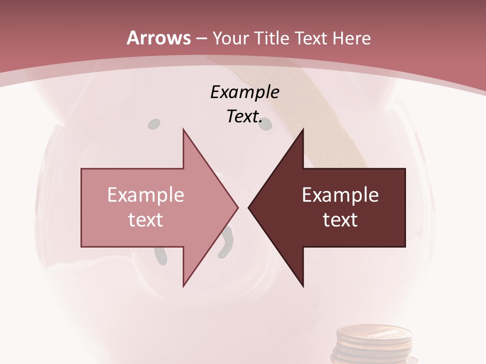 Piggy Bank With Band-Aid. Symbolizes Health-Care Costs PowerPoint Template