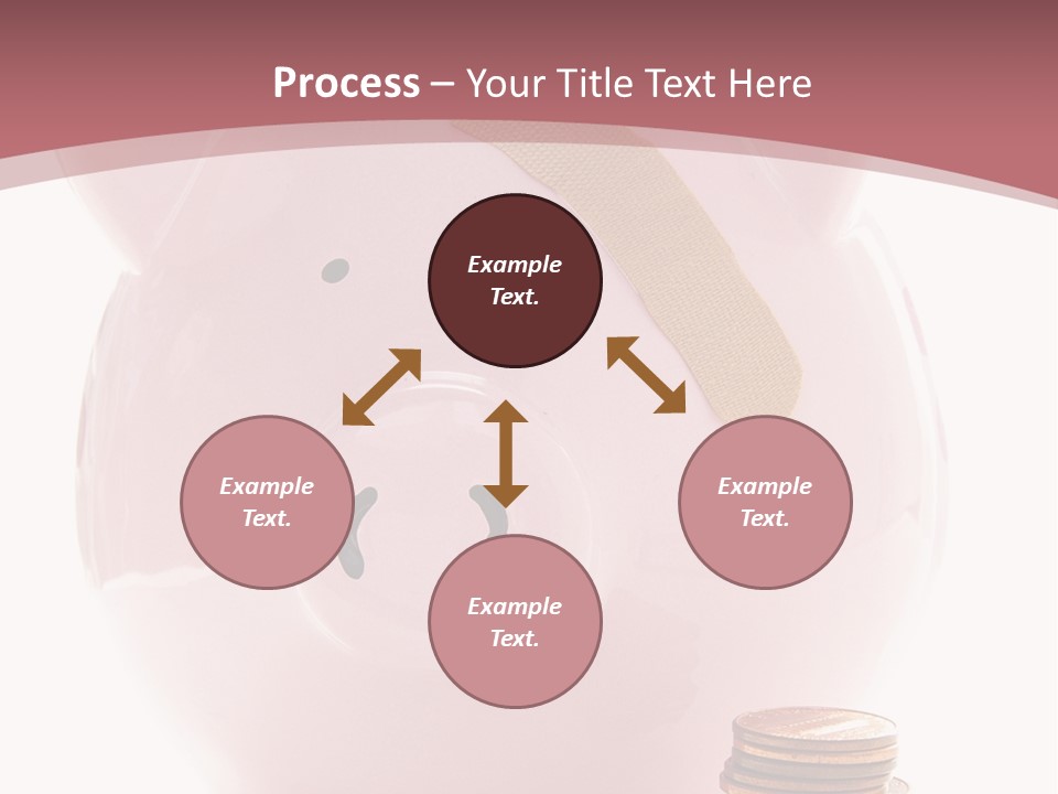 Piggy Bank With Band-Aid. Symbolizes Health-Care Costs PowerPoint Template