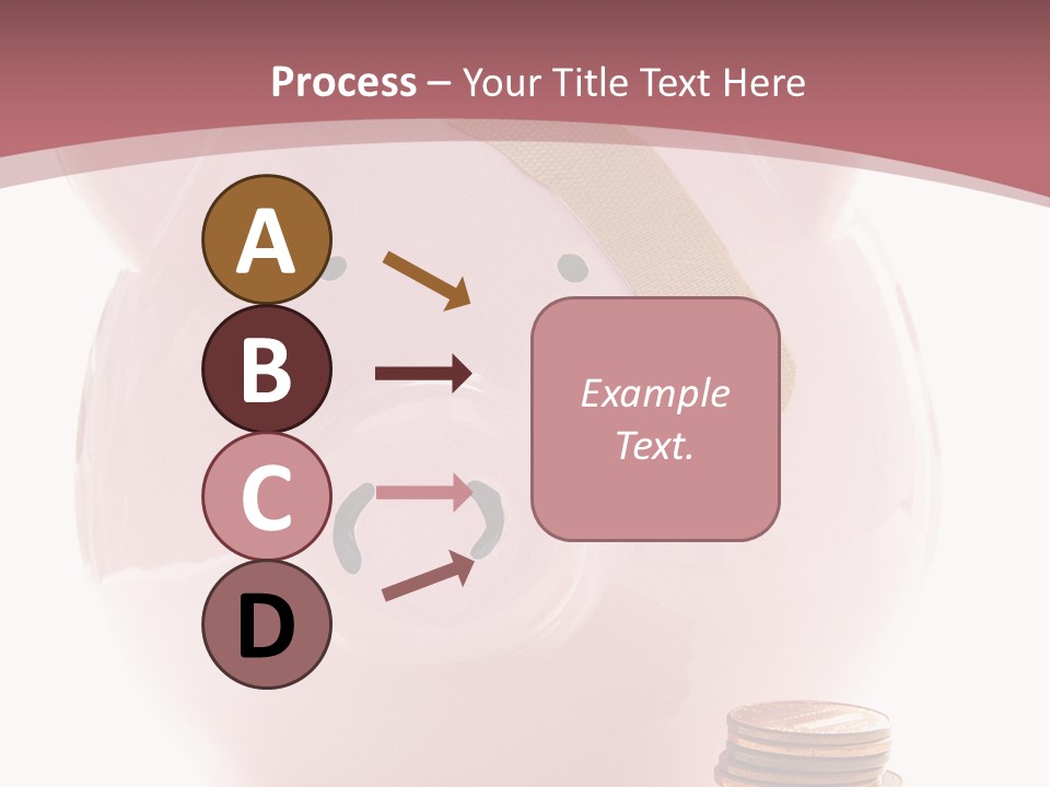 Piggy Bank With Band-Aid. Symbolizes Health-Care Costs PowerPoint Template
