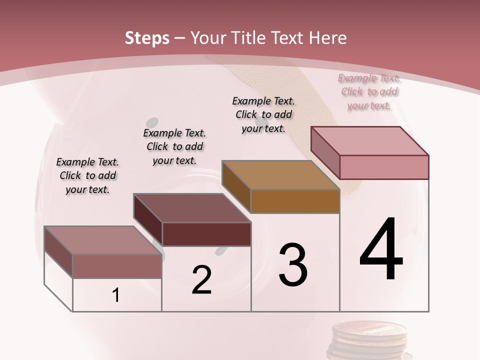 Piggy Bank With Band-Aid. Symbolizes Health-Care Costs PowerPoint Template