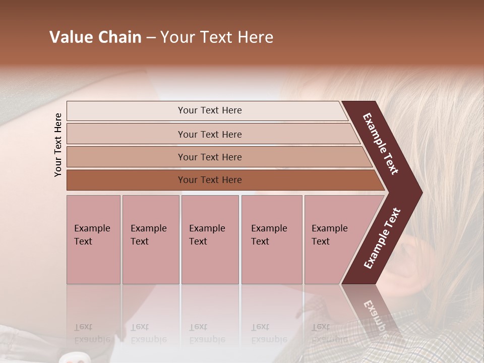 Little Boy Looking At His Mother's Belly. PowerPoint Template