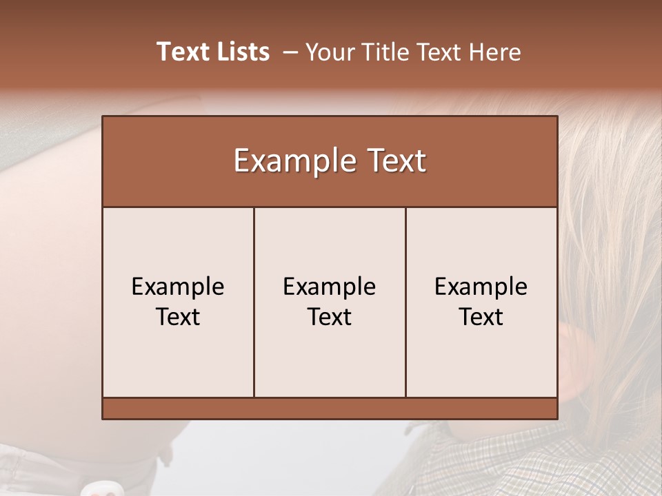 Little Boy Looking At His Mother's Belly. PowerPoint Template
