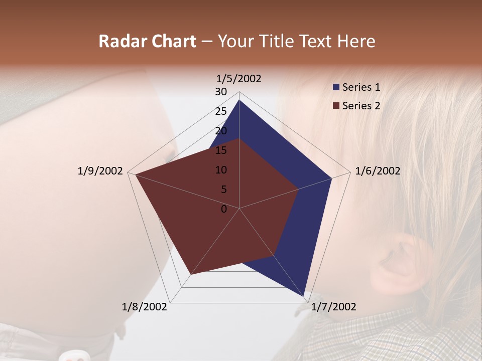 Little Boy Looking At His Mother's Belly. PowerPoint Template