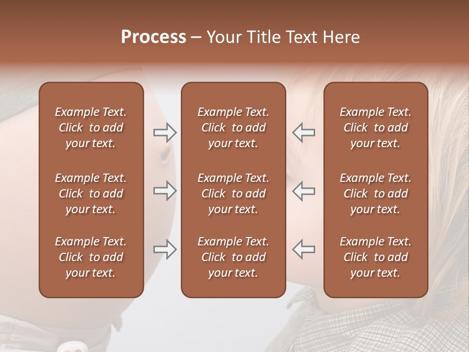 Little Boy Looking At His Mother's Belly. PowerPoint Template