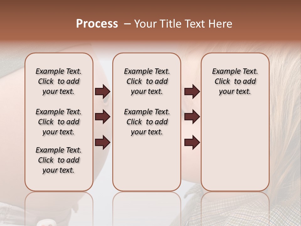 Little Boy Looking At His Mother's Belly. PowerPoint Template