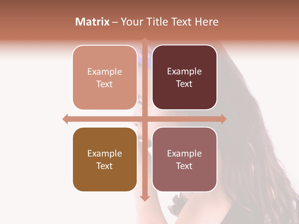 A Young Girl Coughing, Against White Background With Copy Space. PowerPoint Template