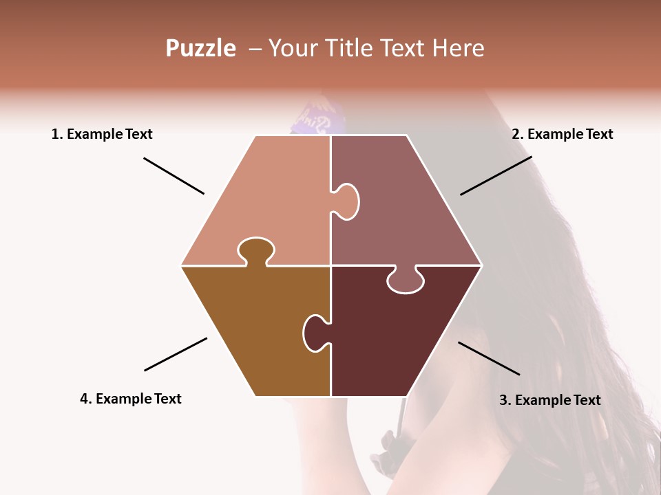 A Young Girl Coughing, Against White Background With Copy Space. PowerPoint Template