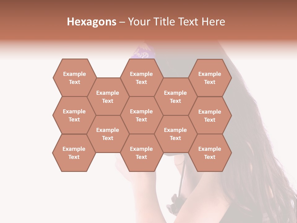 A Young Girl Coughing, Against White Background With Copy Space. PowerPoint Template