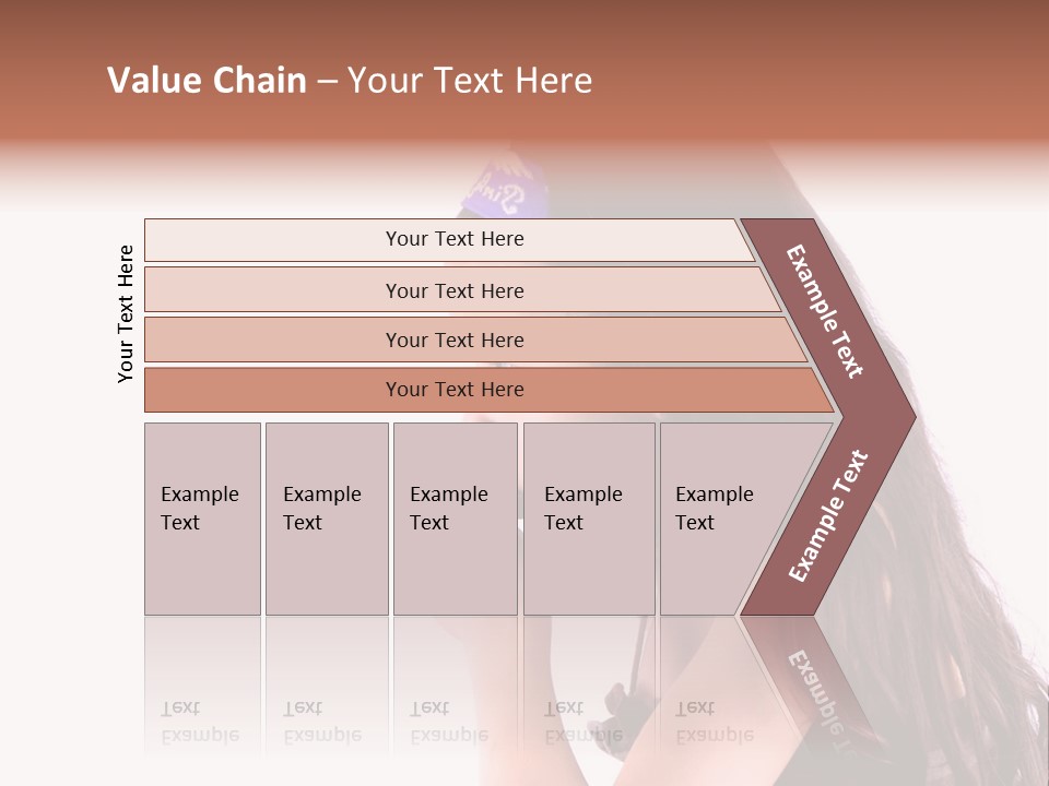 A Young Girl Coughing, Against White Background With Copy Space. PowerPoint Template