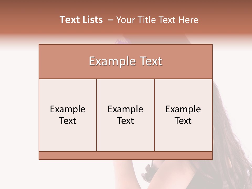 A Young Girl Coughing, Against White Background With Copy Space. PowerPoint Template