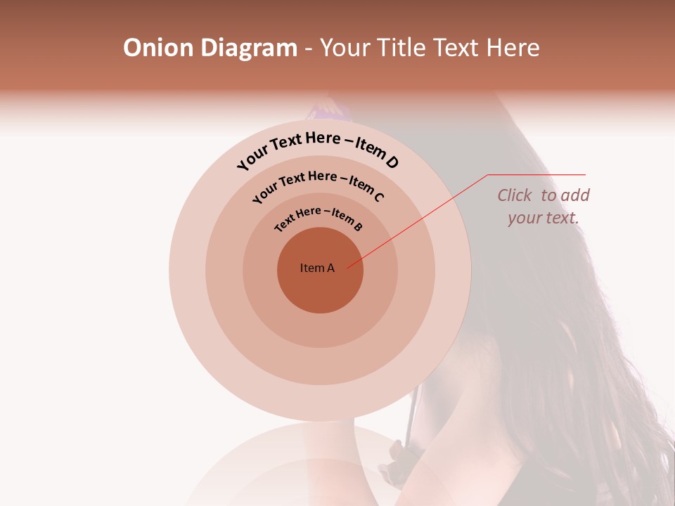 A Young Girl Coughing, Against White Background With Copy Space. PowerPoint Template