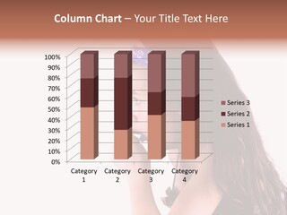 A Young Girl Coughing, Against White Background With Copy Space. PowerPoint Template