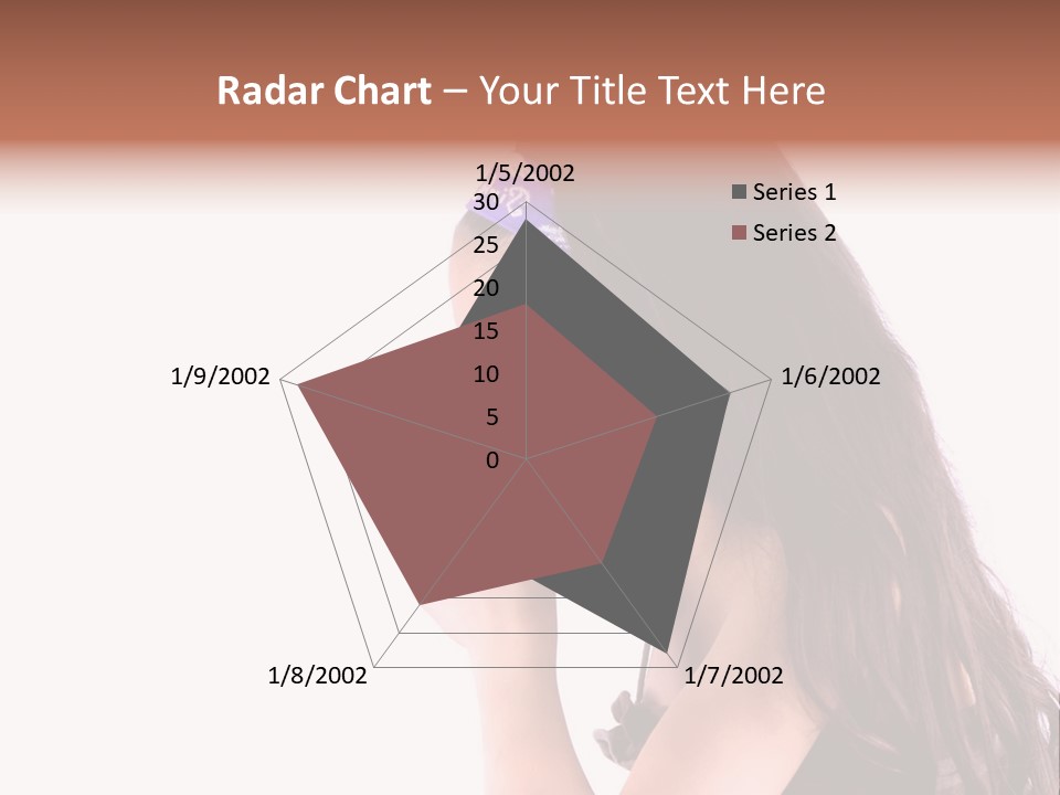 A Young Girl Coughing, Against White Background With Copy Space. PowerPoint Template