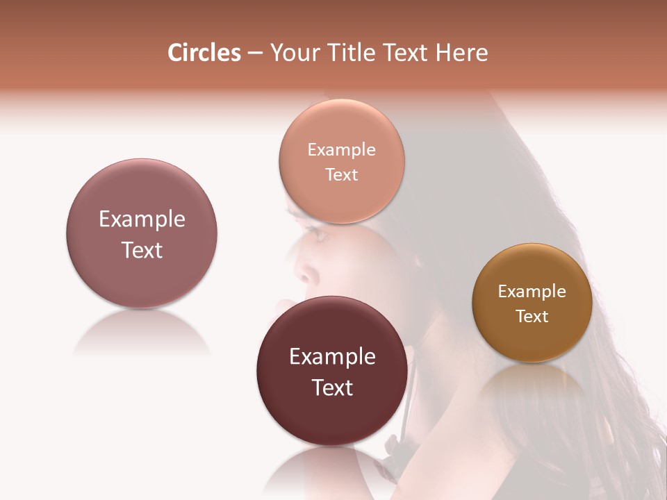 A Young Girl Coughing, Against White Background With Copy Space. PowerPoint Template