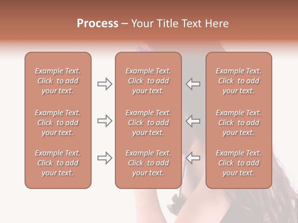 A Young Girl Coughing, Against White Background With Copy Space. PowerPoint Template