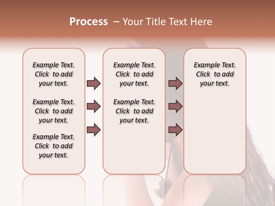 A Young Girl Coughing, Against White Background With Copy Space. PowerPoint Template