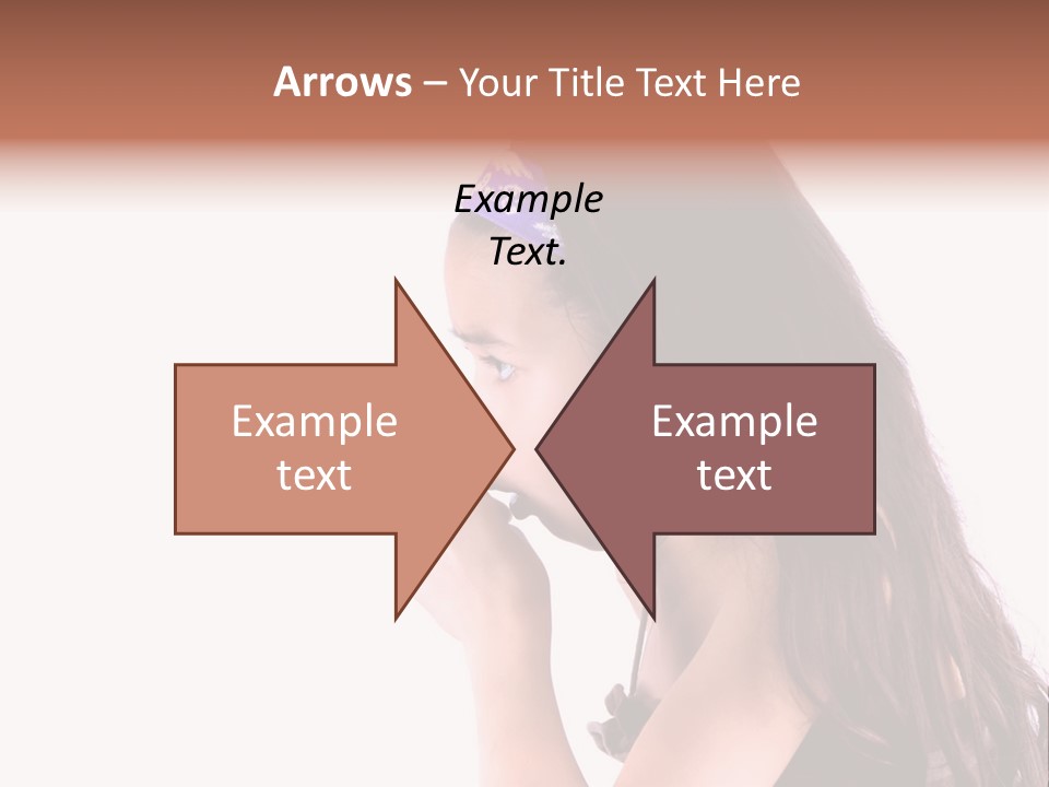 A Young Girl Coughing, Against White Background With Copy Space. PowerPoint Template