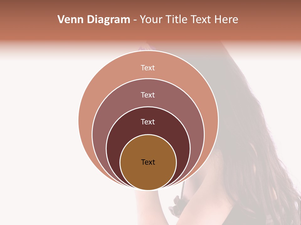 A Young Girl Coughing, Against White Background With Copy Space. PowerPoint Template