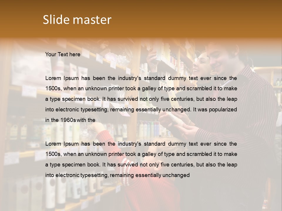 Family In Healthcare Shop PowerPoint Template