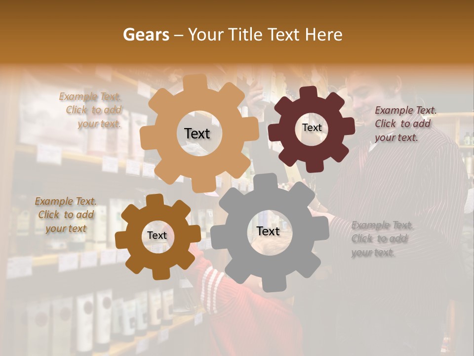 Family In Healthcare Shop PowerPoint Template