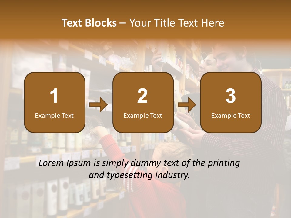 Family In Healthcare Shop PowerPoint Template