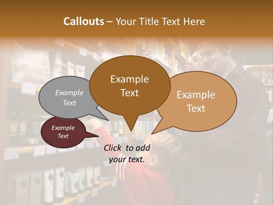 Family In Healthcare Shop PowerPoint Template