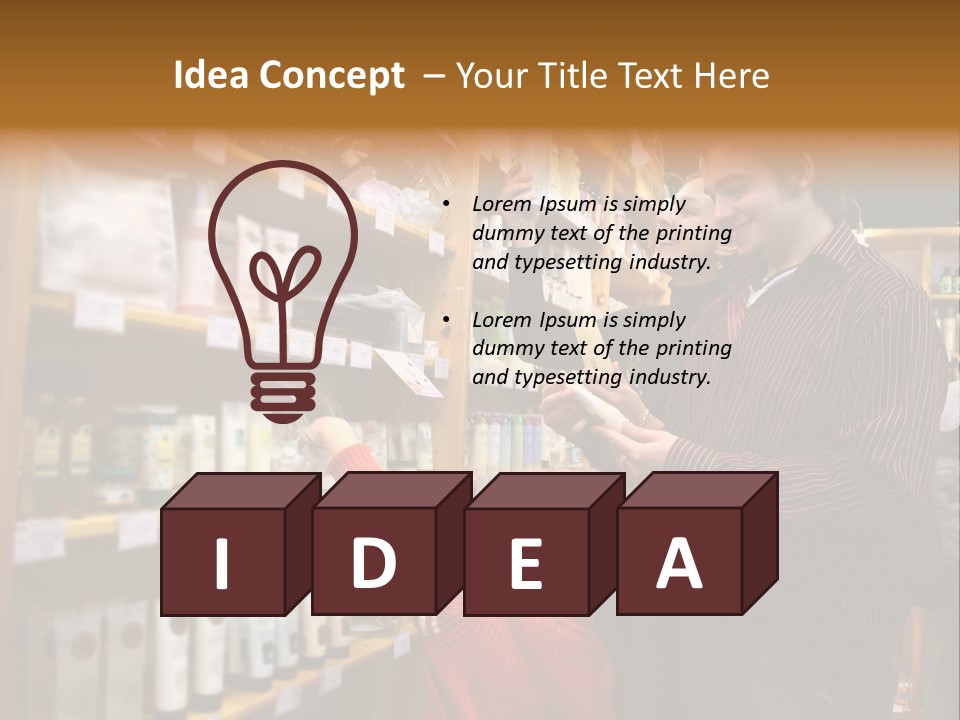 Family In Healthcare Shop PowerPoint Template