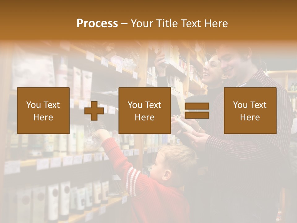 Family In Healthcare Shop PowerPoint Template