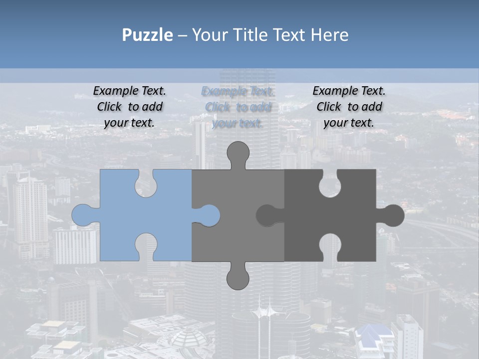 Aerial View Of The Landscape Around The Petronas Twin Towers In Kuala Lumpur, Malaysia. PowerPoint Template