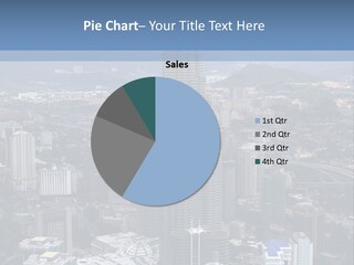 Aerial View Of The Landscape Around The Petronas Twin Towers In Kuala Lumpur, Malaysia. PowerPoint Template