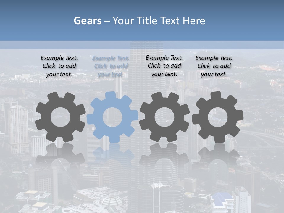 Aerial View Of The Landscape Around The Petronas Twin Towers In Kuala Lumpur, Malaysia. PowerPoint Template