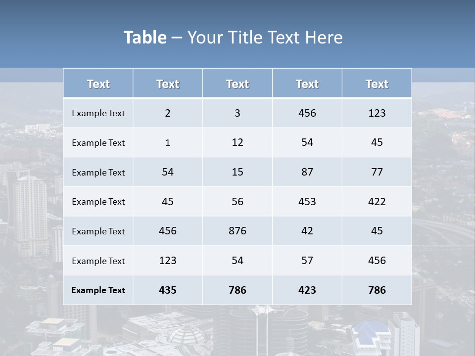 Aerial View Of The Landscape Around The Petronas Twin Towers In Kuala Lumpur, Malaysia. PowerPoint Template