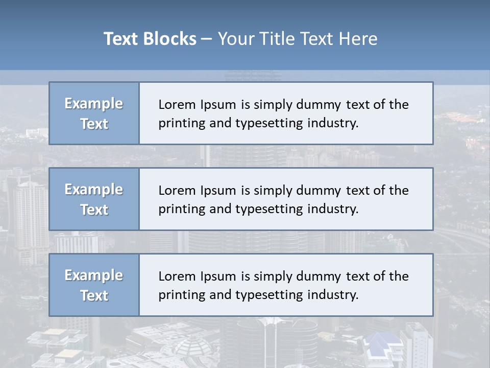 Aerial View Of The Landscape Around The Petronas Twin Towers In Kuala Lumpur, Malaysia. PowerPoint Template