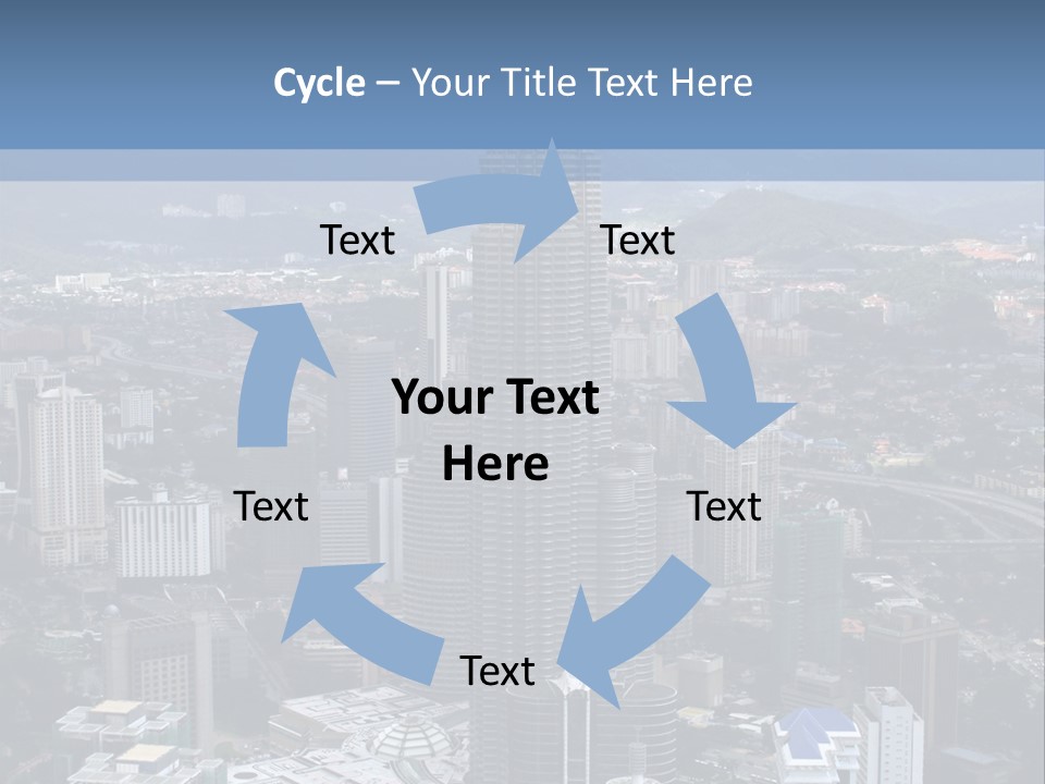 Aerial View Of The Landscape Around The Petronas Twin Towers In Kuala Lumpur, Malaysia. PowerPoint Template