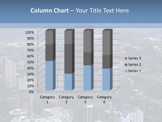 Aerial View Of The Landscape Around The Petronas Twin Towers In Kuala Lumpur, Malaysia. PowerPoint Template