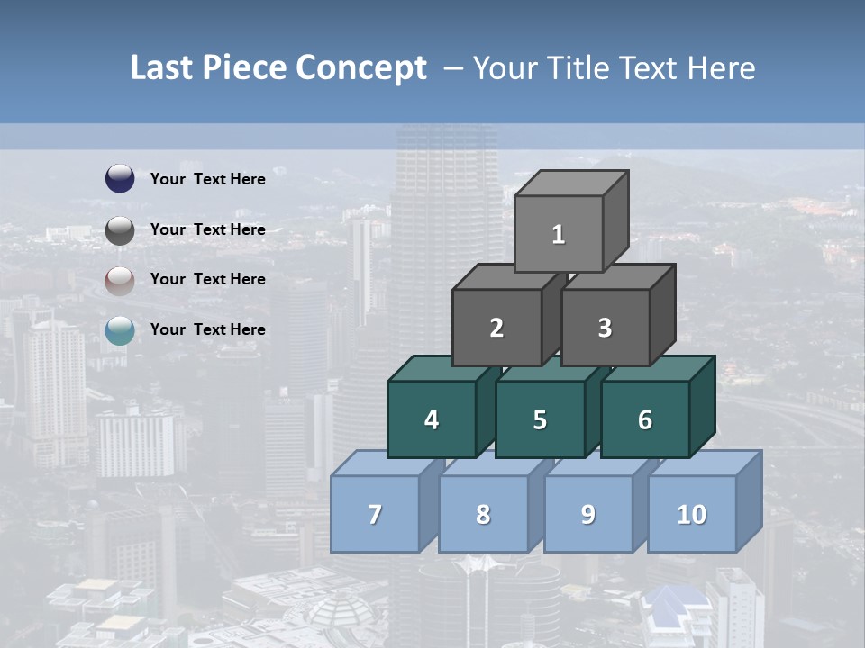 Aerial View Of The Landscape Around The Petronas Twin Towers In Kuala Lumpur, Malaysia. PowerPoint Template