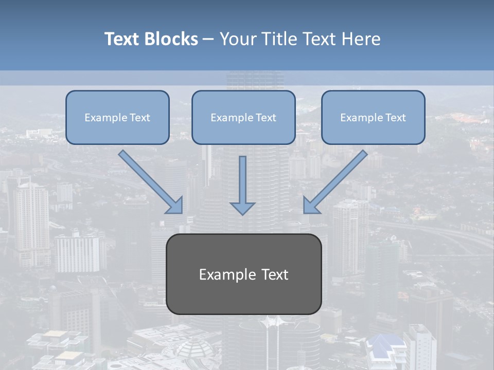 Aerial View Of The Landscape Around The Petronas Twin Towers In Kuala Lumpur, Malaysia. PowerPoint Template