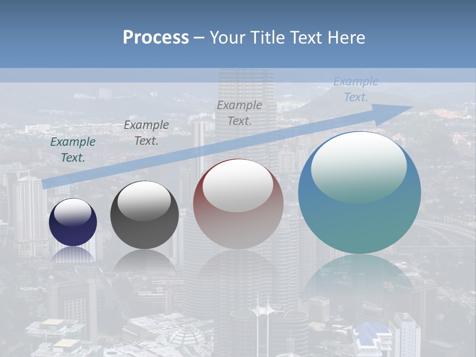Aerial View Of The Landscape Around The Petronas Twin Towers In Kuala Lumpur, Malaysia. PowerPoint Template