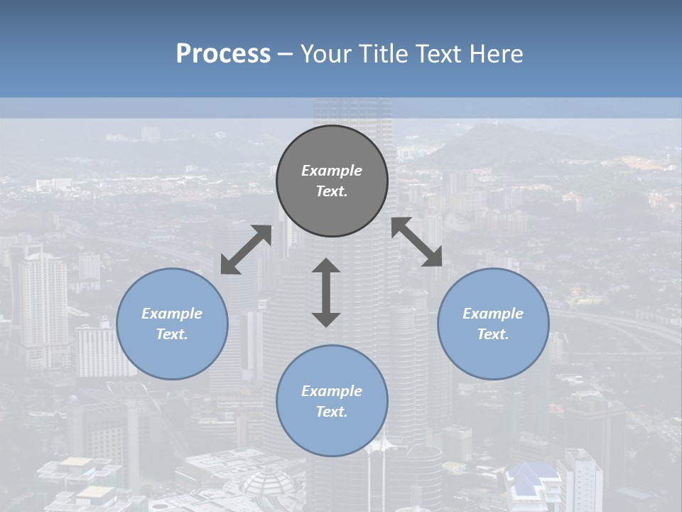 Aerial View Of The Landscape Around The Petronas Twin Towers In Kuala Lumpur, Malaysia. PowerPoint Template