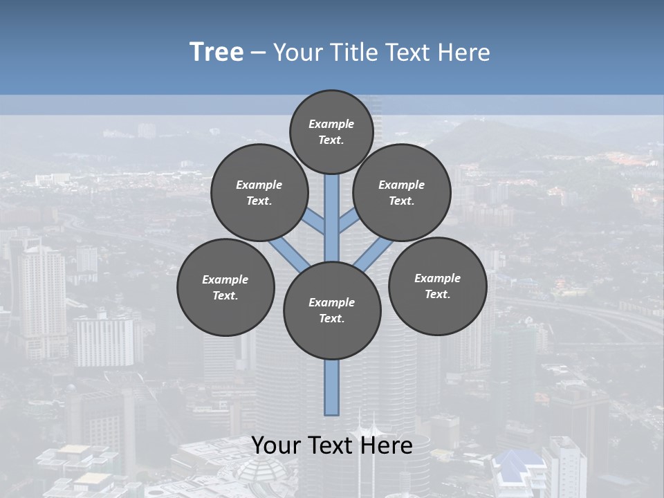 Aerial View Of The Landscape Around The Petronas Twin Towers In Kuala Lumpur, Malaysia. PowerPoint Template