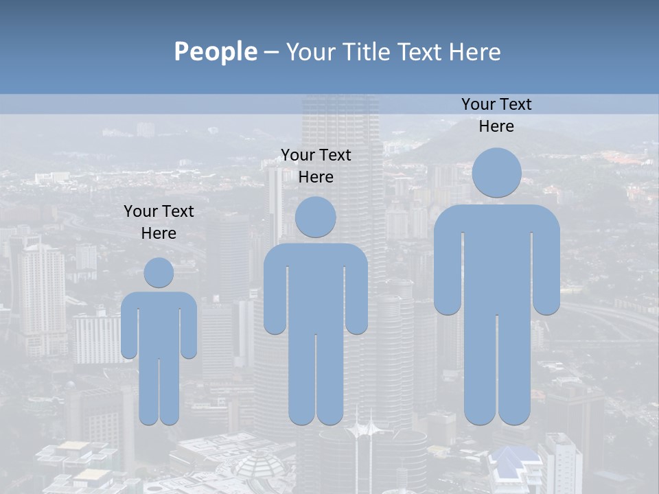 Aerial View Of The Landscape Around The Petronas Twin Towers In Kuala Lumpur, Malaysia. PowerPoint Template