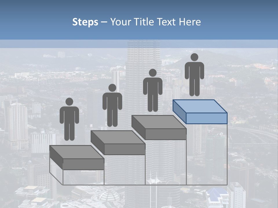 Aerial View Of The Landscape Around The Petronas Twin Towers In Kuala Lumpur, Malaysia. PowerPoint Template